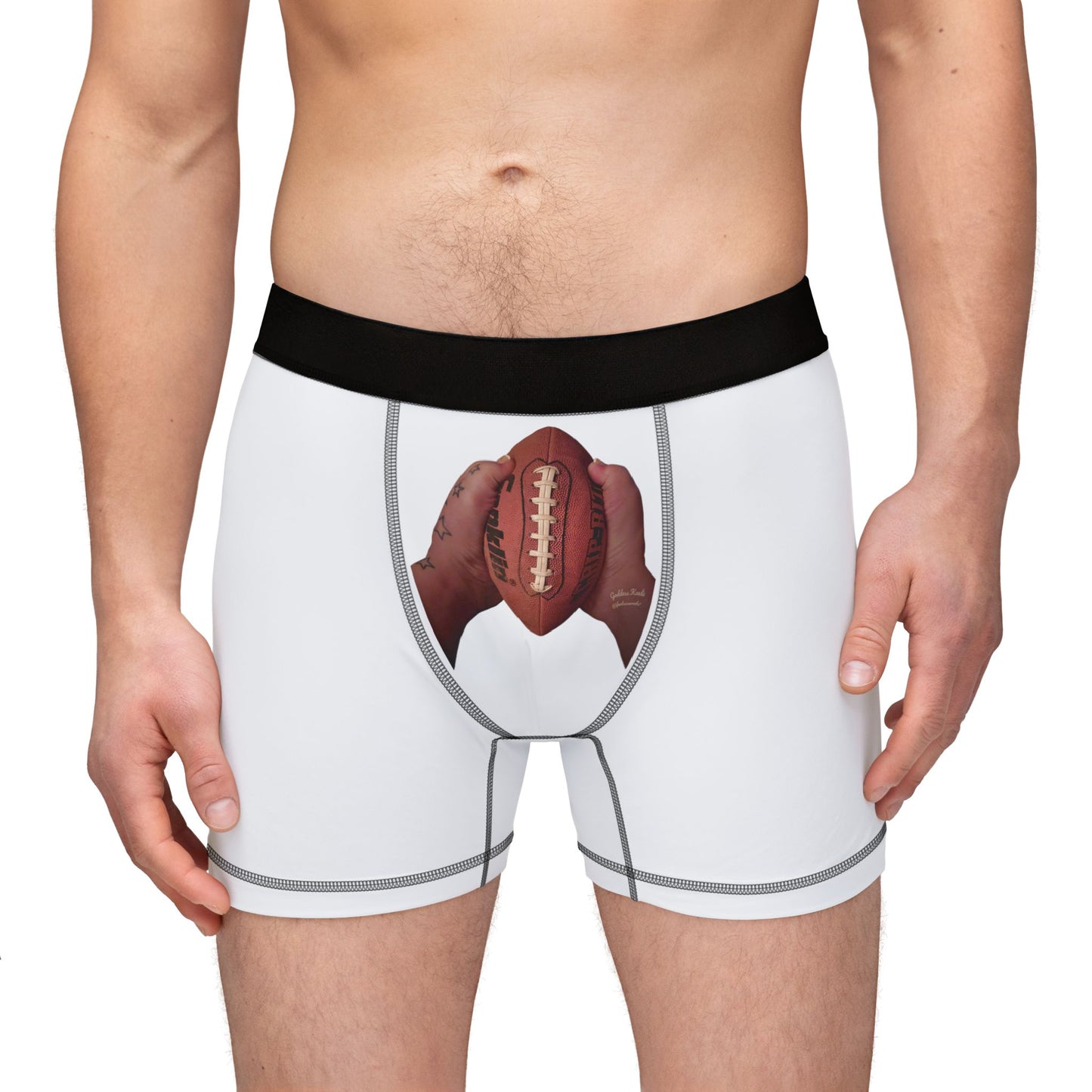 Funny Football Boxers, Gag Gift for Dad's Day, Men's Underwear, Novelty Boxer Shorts, Football Lover Gift, Boxers with Feet